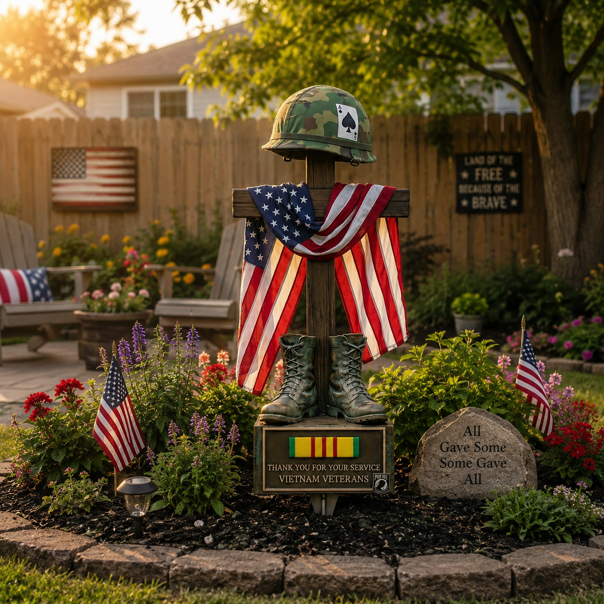 ✝️✝️Last Day Promo: 50% OFF 🎖️-Vietnam Veteran Battlefield Cross Memorial Garden Stake