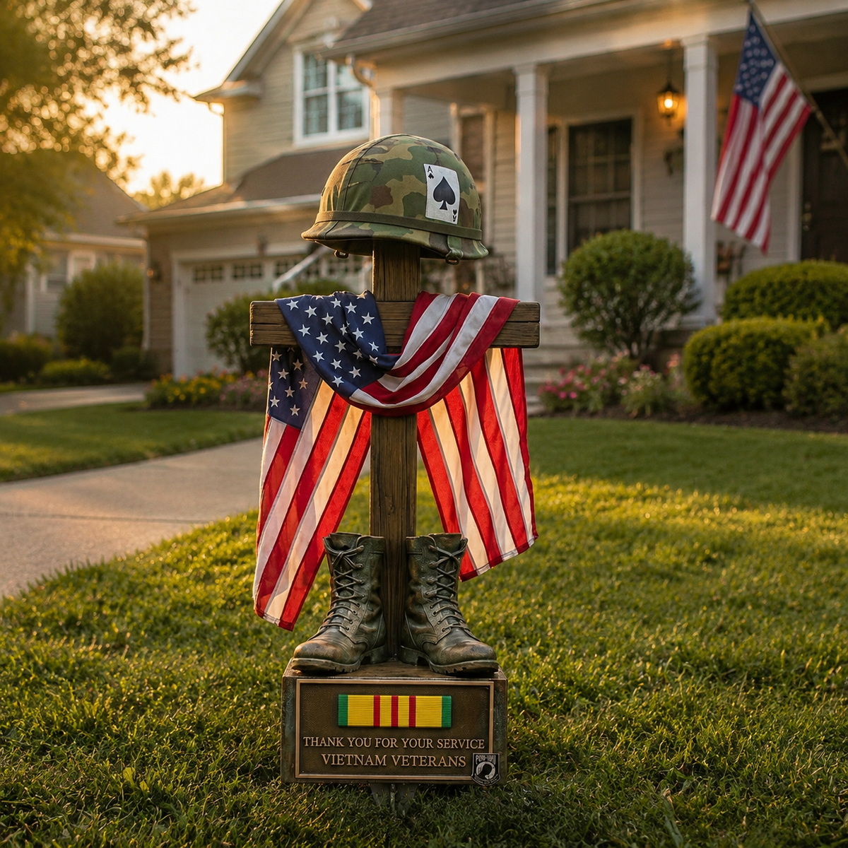 ✝️Last Day Promo: 50% OFF 🎖️-Vietnam Veteran Battlefield Cross Memorial Garden Stake
