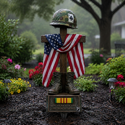 ✝️✝️Last Day Promo: 50% OFF 🎖️-Vietnam Veteran Battlefield Cross Memorial Garden Stake