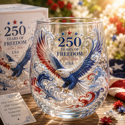🦅Limited Edition 2026 USA 250 Years of Freedom Eagle Glass