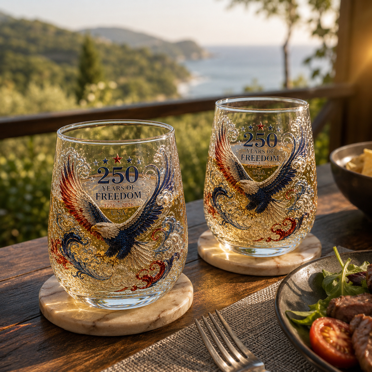 🦅Limited Edition 2026 USA 250 Years of Freedom Eagle Glass