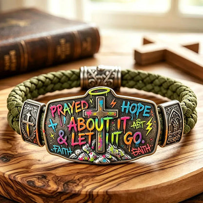 ✝️✝️Faith Over Fear Bracelet – Christian Cross Bracelet Inspired by Isaiah 41:10, Hope, Courage & Divine Strength