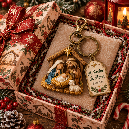 🎅🎅 2026 Christmas Gift 50% Off--🎄🕊️Christian Nativity Keychain – Religious Christmas Keychain Set
