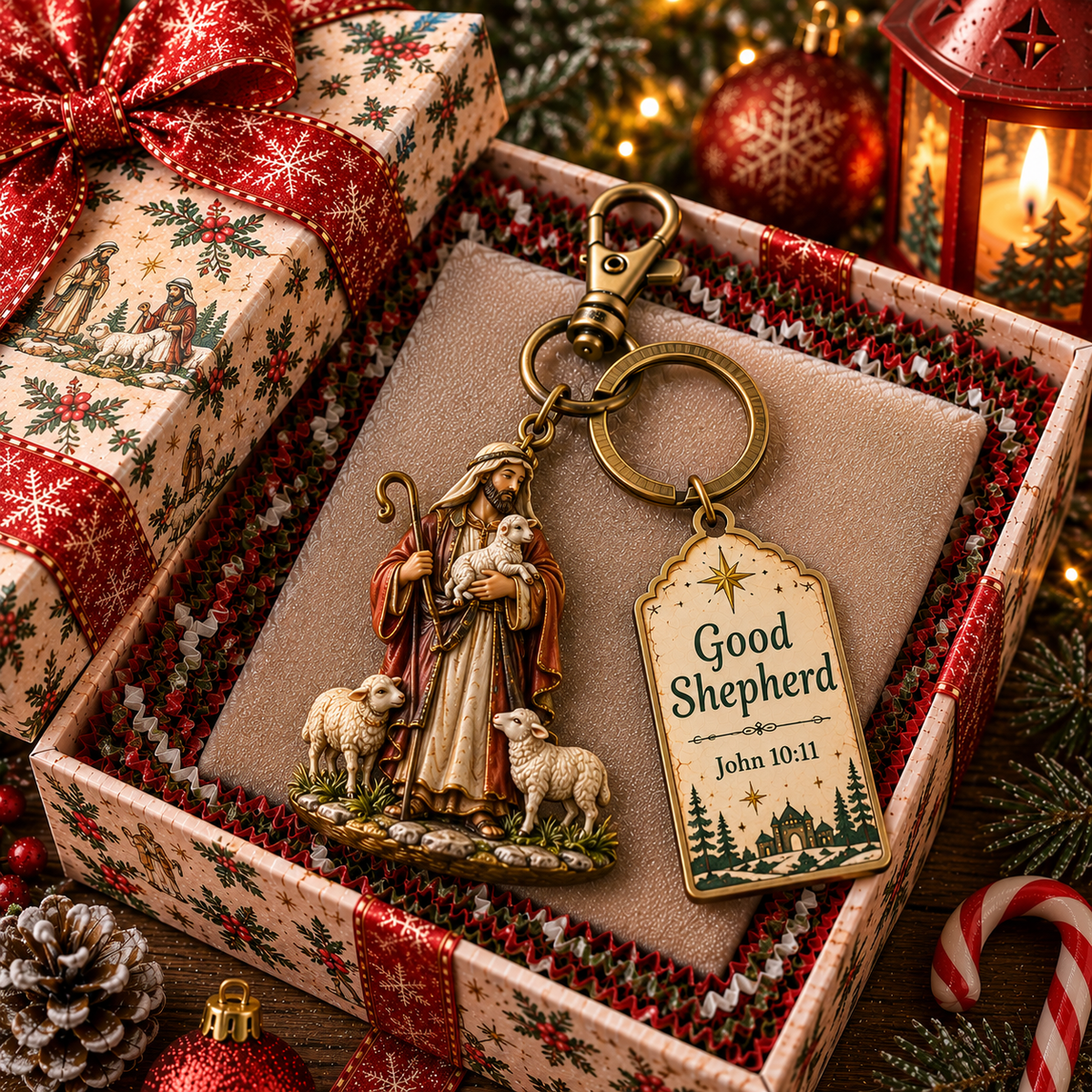 🎅🎅 2026 Christmas Gift 50% Off--🎄🕊️Christian Nativity Keychain – Religious Christmas Keychain Set