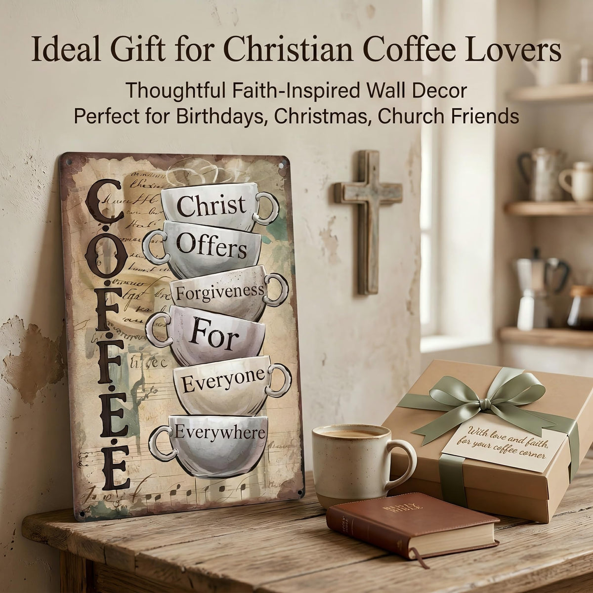 Christ Offers Forgiveness for Everyone Metal Sign