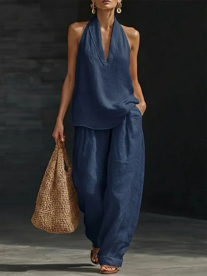 🎁Last Day Promotion 60% OFF🌴✨2026 Summer Boho 100%Linen Two-Piece Set
