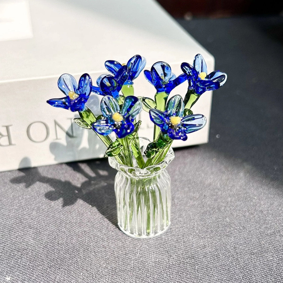 🌸2026 Mother's Day Gifts 50% Off--🎁Mini Glass Flower Ornament Crafts Artificial Flower Floral Figurine