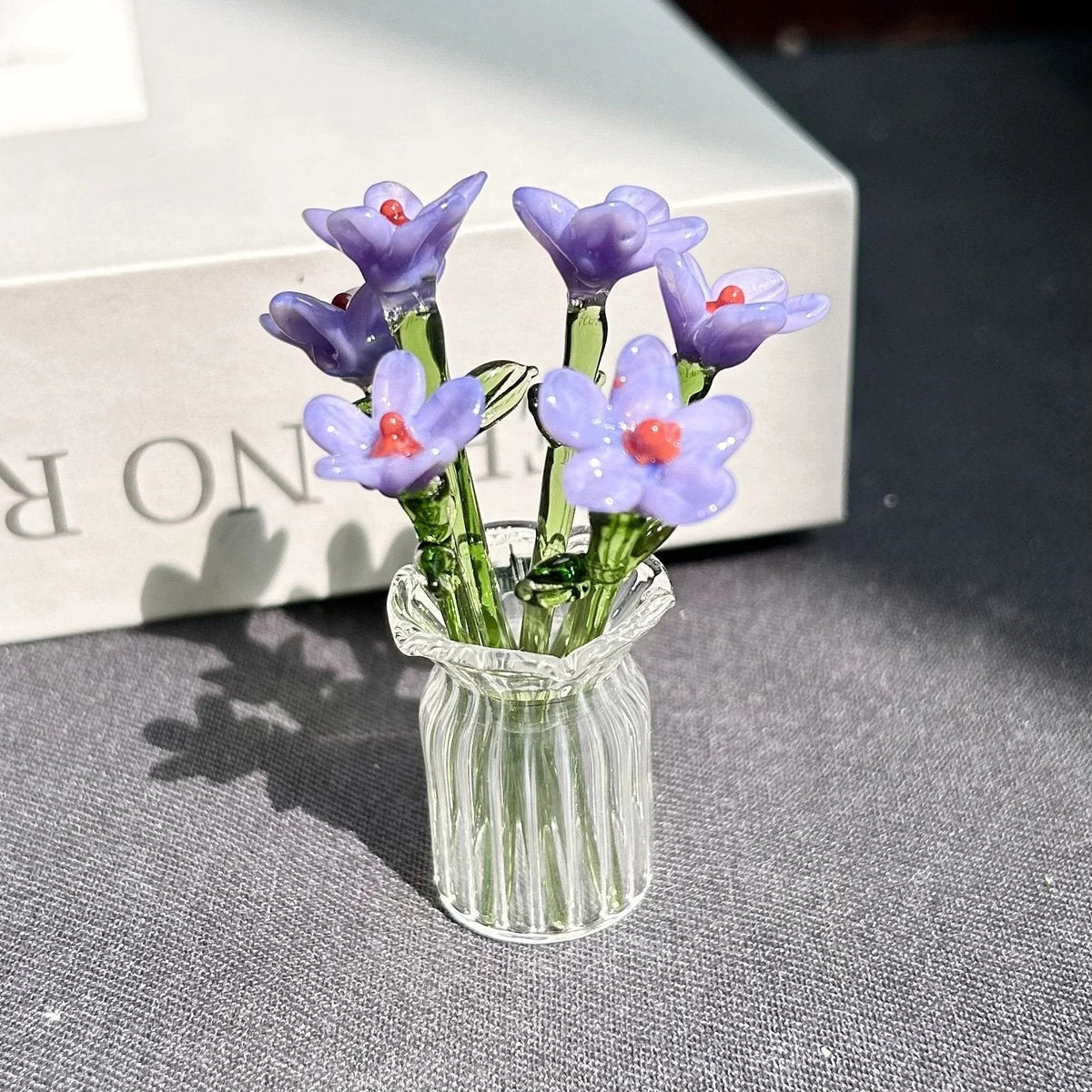 🌸2026 Mother's Day Gifts 50% Off--🎁Mini Glass Flower Ornament Crafts Artificial Flower Floral Figurine