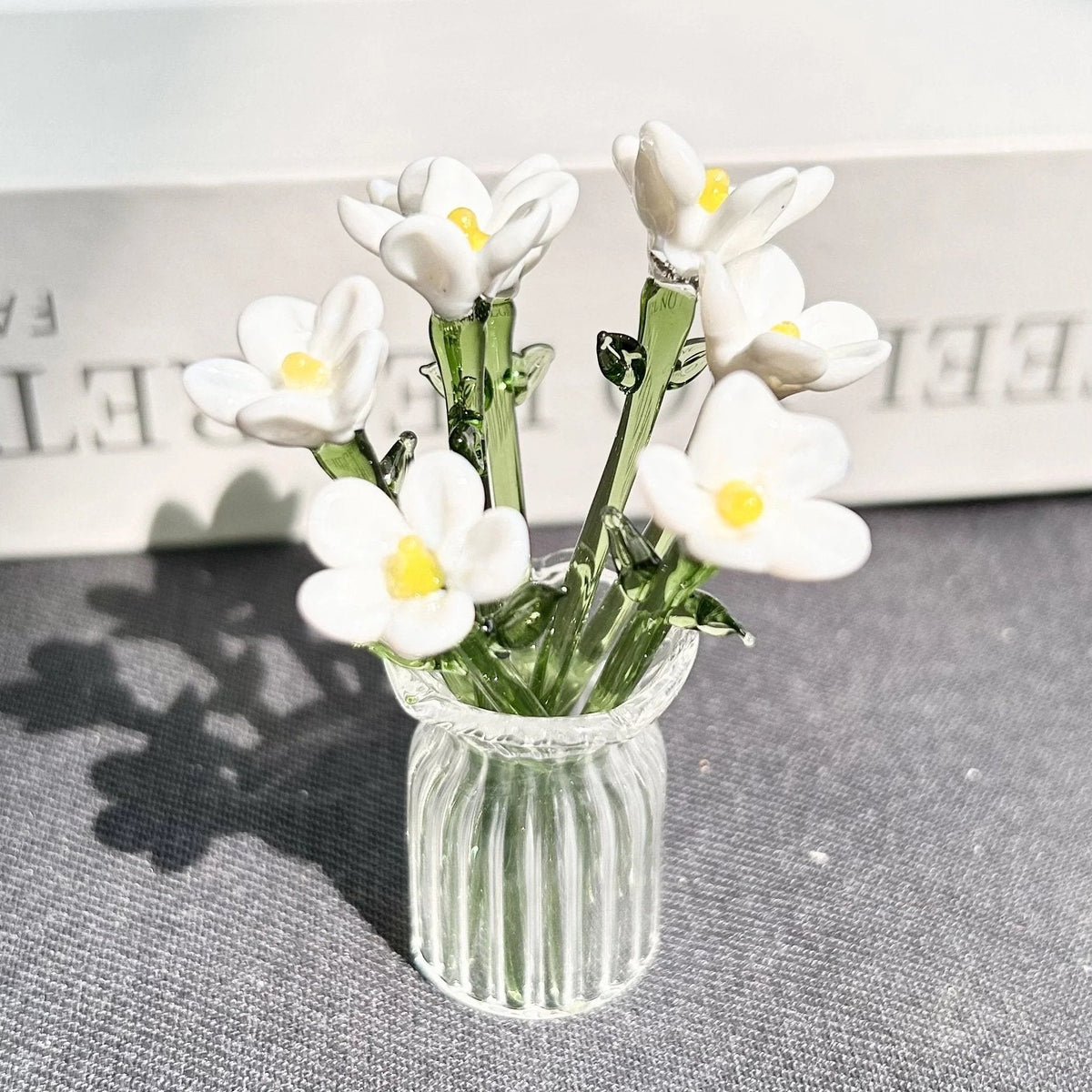 🌸2026 Mother's Day Gifts 50% Off--🎁Mini Glass Flower Ornament Crafts Artificial Flower Floral Figurine