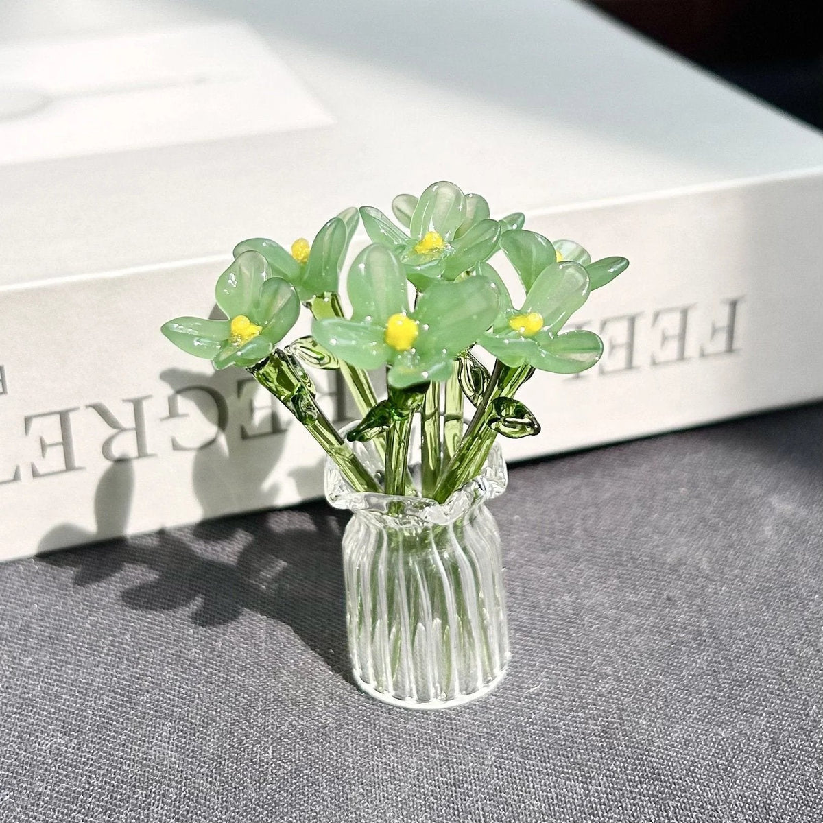 🌸2026 Mother's Day Gifts 50% Off--🎁Mini Glass Flower Ornament Crafts Artificial Flower Floral Figurine