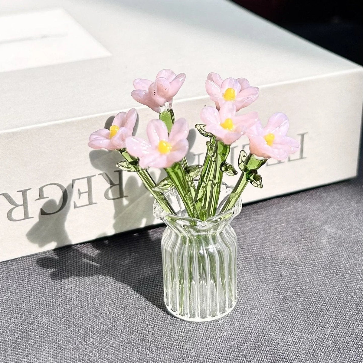 🌸2026 Mother's Day Gifts 50% Off--🎁Mini Glass Flower Ornament Crafts Artificial Flower Floral Figurine