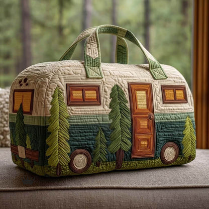 🔥LAST DAY 50% OFF✨🏕️ Vintage Camper Quilted Duffle Bag | Whimsical Retro Travel Companion