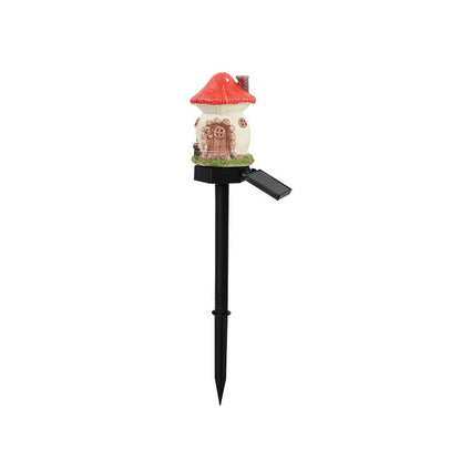 🍄🍄Solar Fairy-Tale Mushroom Cottage Garden Light