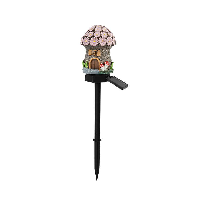 🍄🍄Solar Fairy-Tale Mushroom Cottage Garden Light