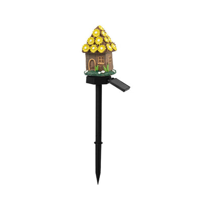 🍄🍄Solar Fairy-Tale Mushroom Cottage Garden Light