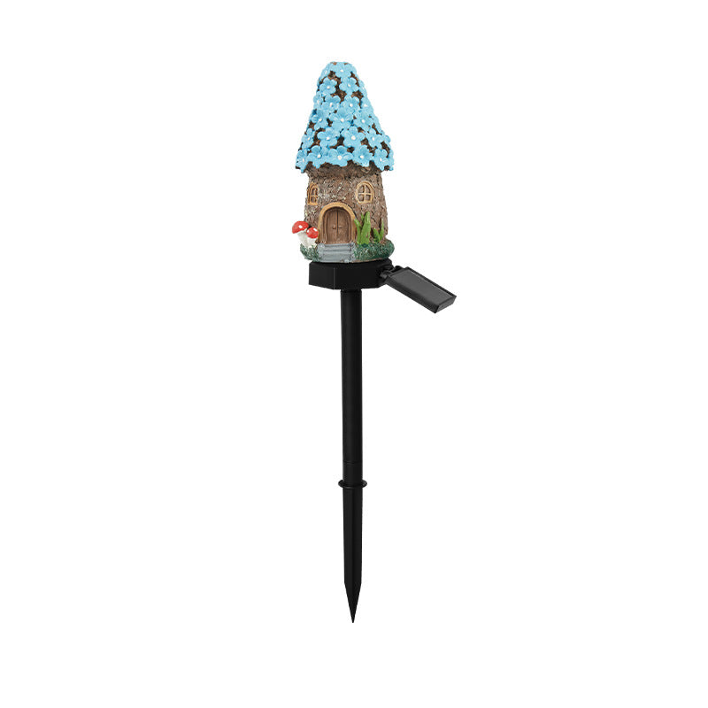 🍄🍄Solar Fairy-Tale Mushroom Cottage Garden Light