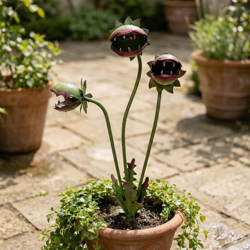 LAST DAY 59% OFF - 🌵Whimsical Metal Carnivorous Plant Garden Stake