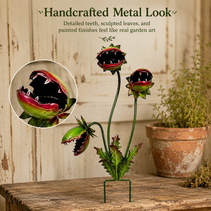 LAST DAY 59% OFF - 🌵Whimsical Metal Carnivorous Plant Garden Stake