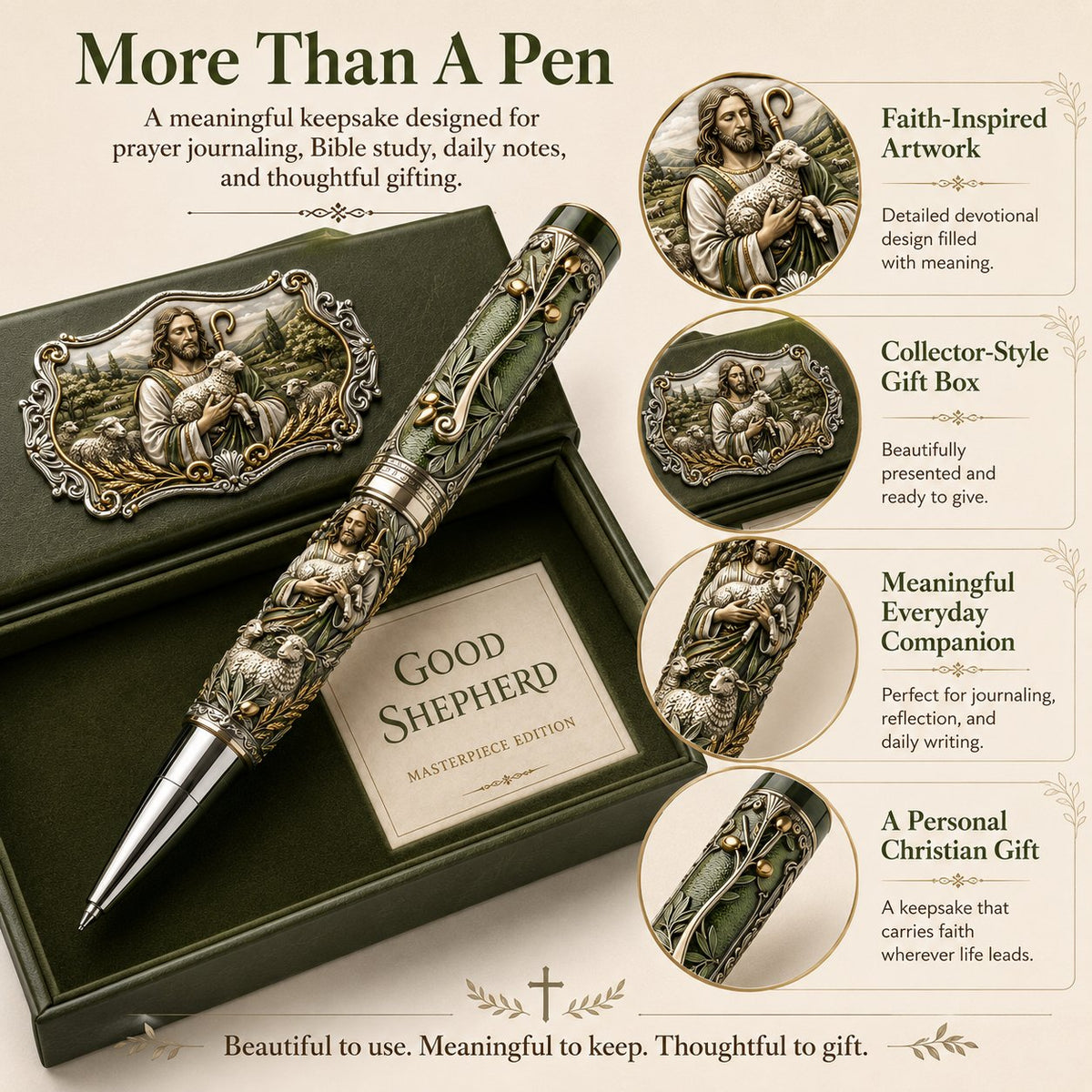 🔥🔥LAST DAY 50% OFF – ✝️ Sacred Legacy Faith-Inspired Keepsake Pen Collection | 6 Devotional Designs for Prayer Journaling, Bible Study & Meaningful Christian Gifts 🖊️✨