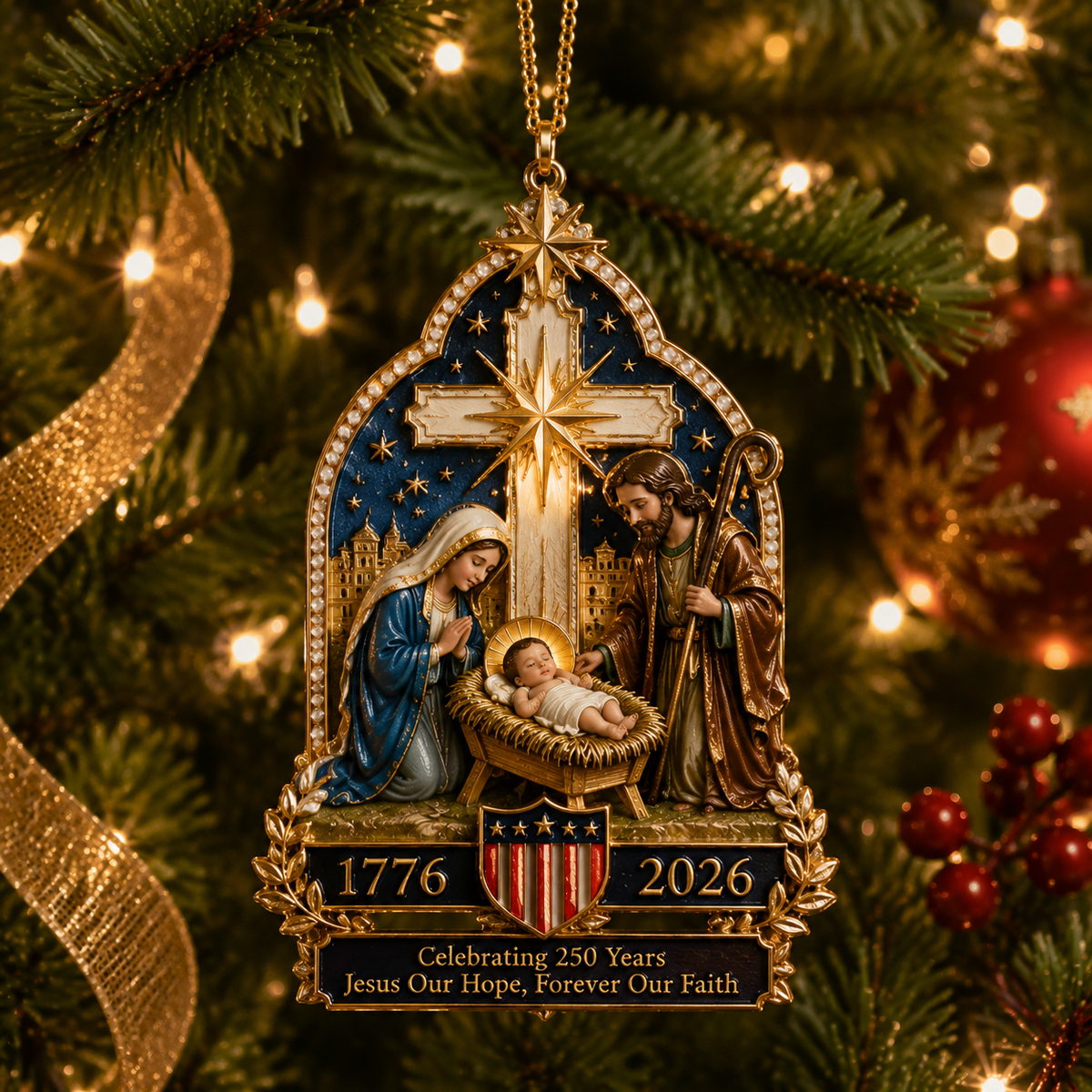 🔥Nativity scene Christmas tree ornament