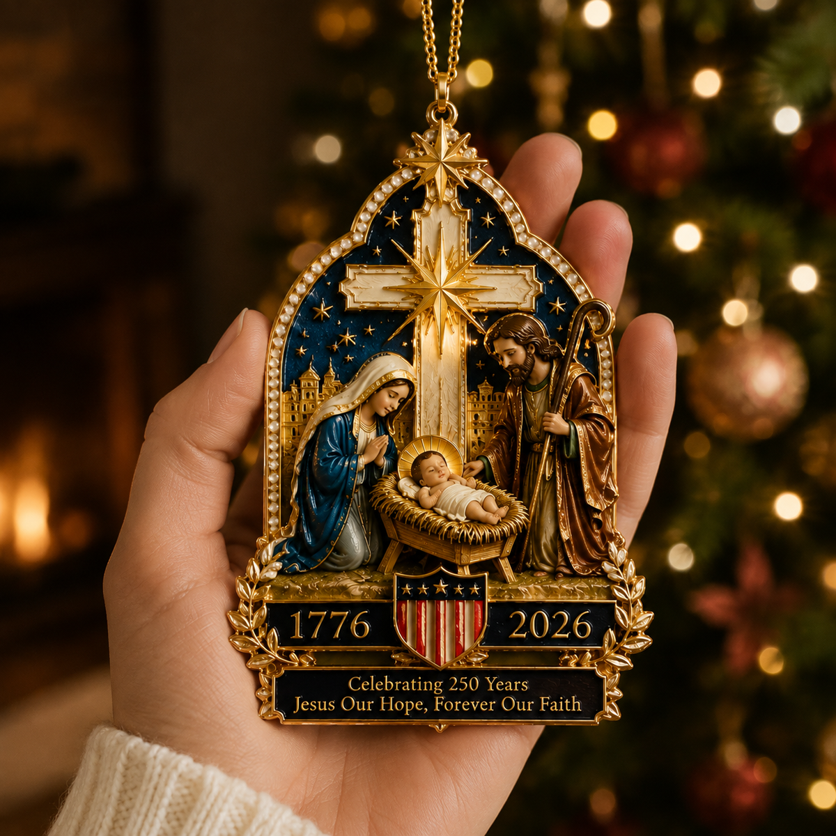 🔥🔥Nativity scene Christmas tree ornament