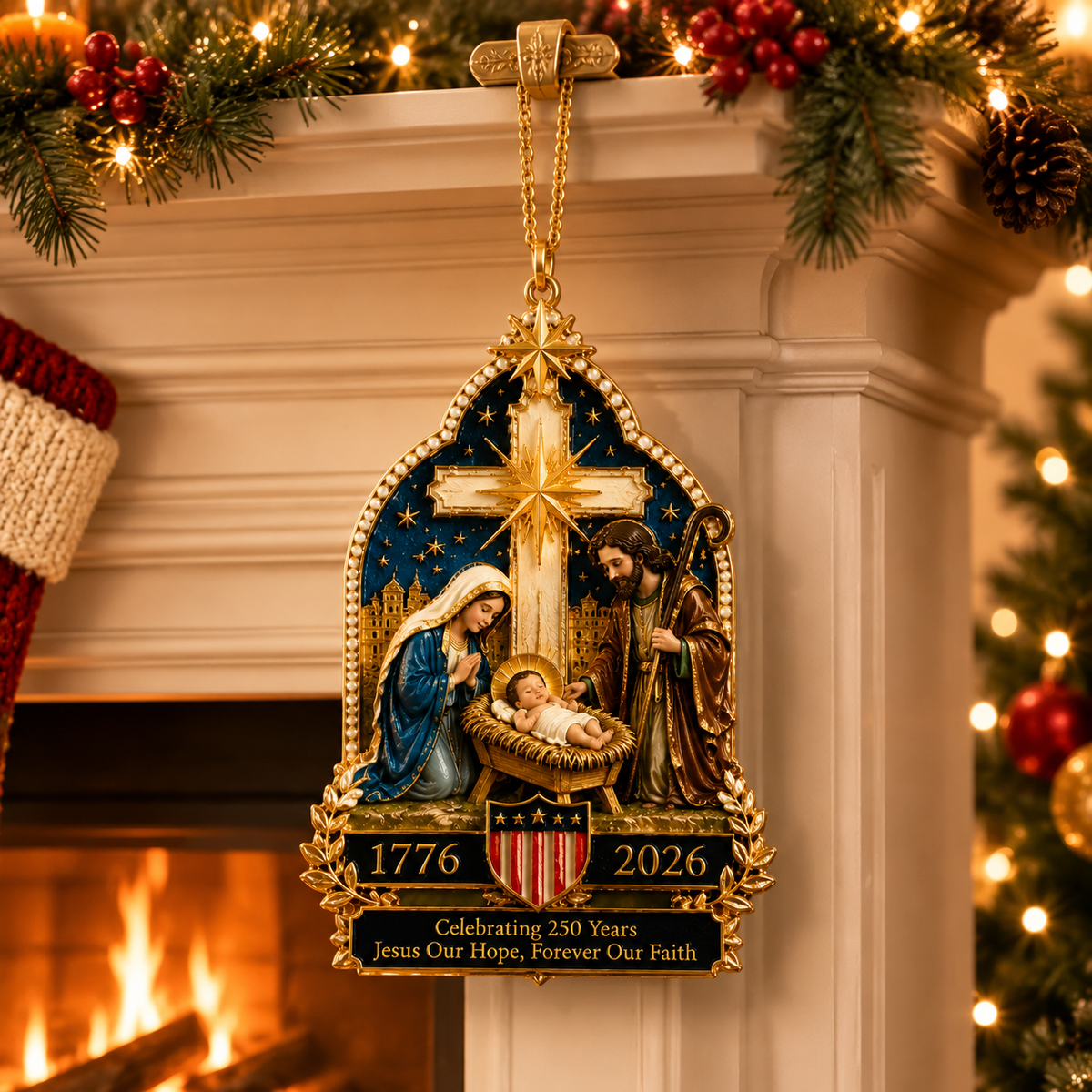 🔥Nativity scene Christmas tree ornament