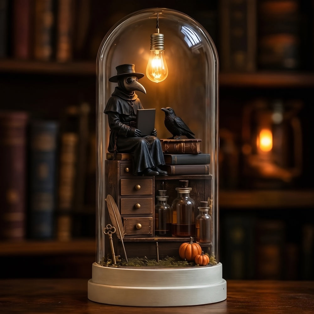 🎅🎅 2026 Christmas Gift 50% Off--⏳ Halloween Glass Dome Miniature Scene Ambient Lamp