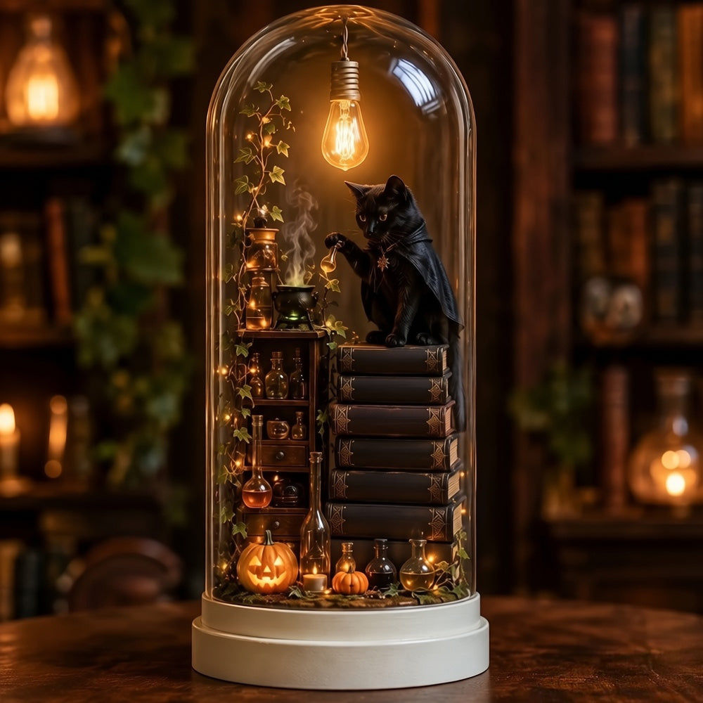 🎅 2026 Christmas Gift 50% Off--⏳  Halloween Glass Dome Miniature Scene Ambient Lamp
