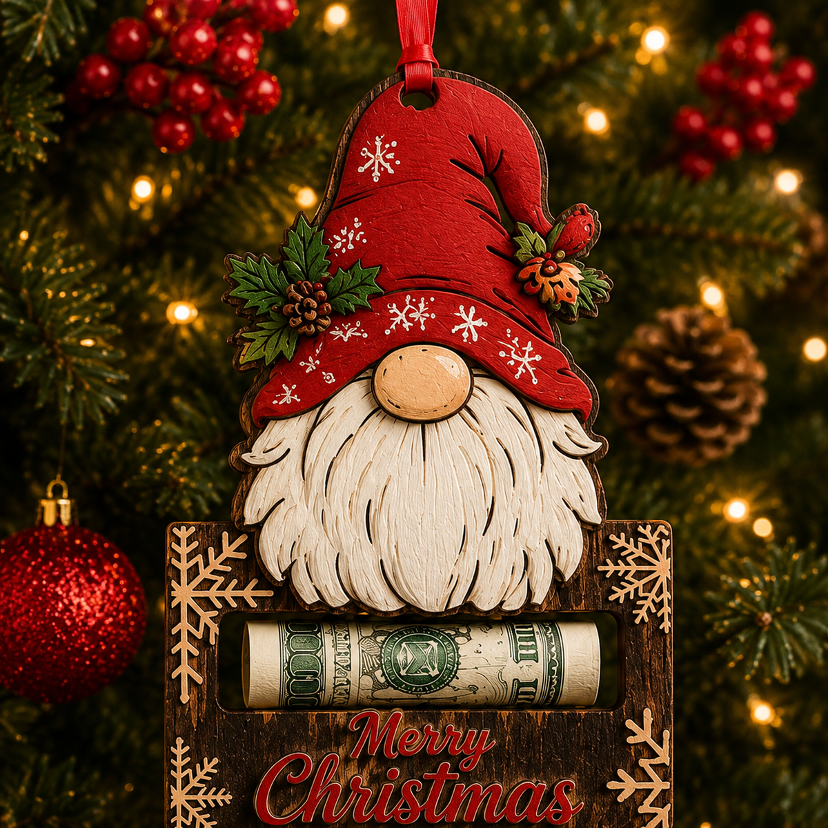 🎅 2026 Christmas Gift 50% Off--Christmas Cash Gift Ornament | Money Holder Tree Decoration 10 Styles