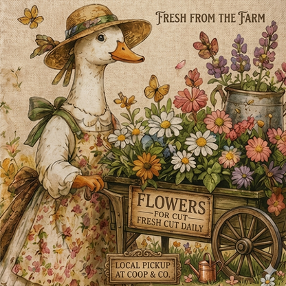 🔥LAST DAY 50% OFF - Goose Flower Market Garden Flag