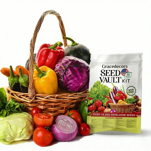 🚨 Grow Your Own Organic Veggies At Home |35-Variety Seed Vault Kit🥦🥬🫑🌽🥔