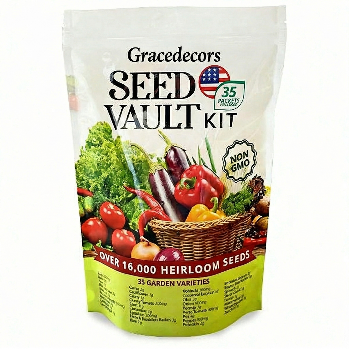 🚨 Grow Your Own Organic Veggies At Home |35-Variety Seed Vault Kit🥦🥬🫑🌽🥔