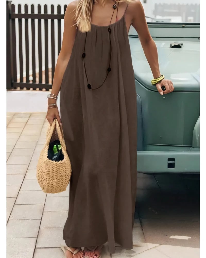 🎁Last Day Promotion 60% OFF👗Sexy Backless Easy Flow Maxi Dress-Radiate feminine charm!