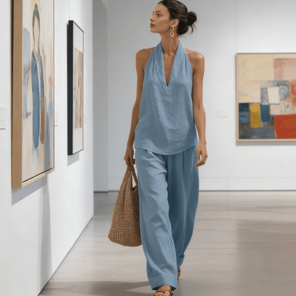 🎁Last Day Promotion 60% OFF🌴✨2026 Summer Boho 100%Linen Two-Piece Set