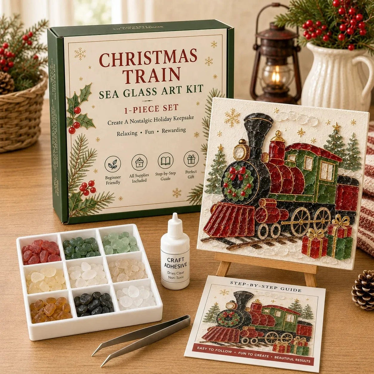 🔥 LAST DAY 50% OFF 🎄 Christmas Sea Glass Art Kit