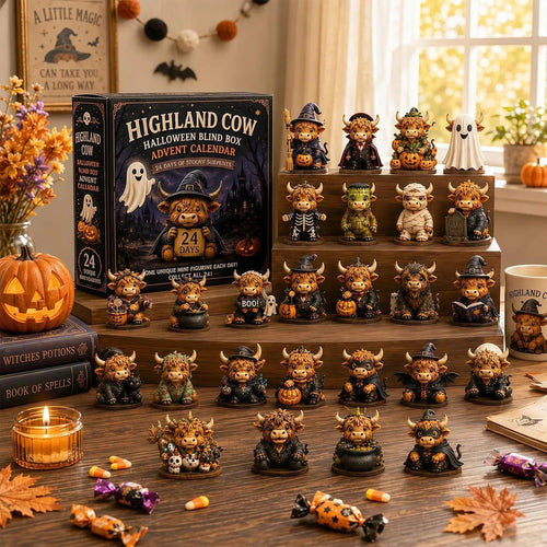 🎅🎅 2026 Christmas Gift 50% Off--🐮2026 Highland Cow Halloween Countdown Calendar