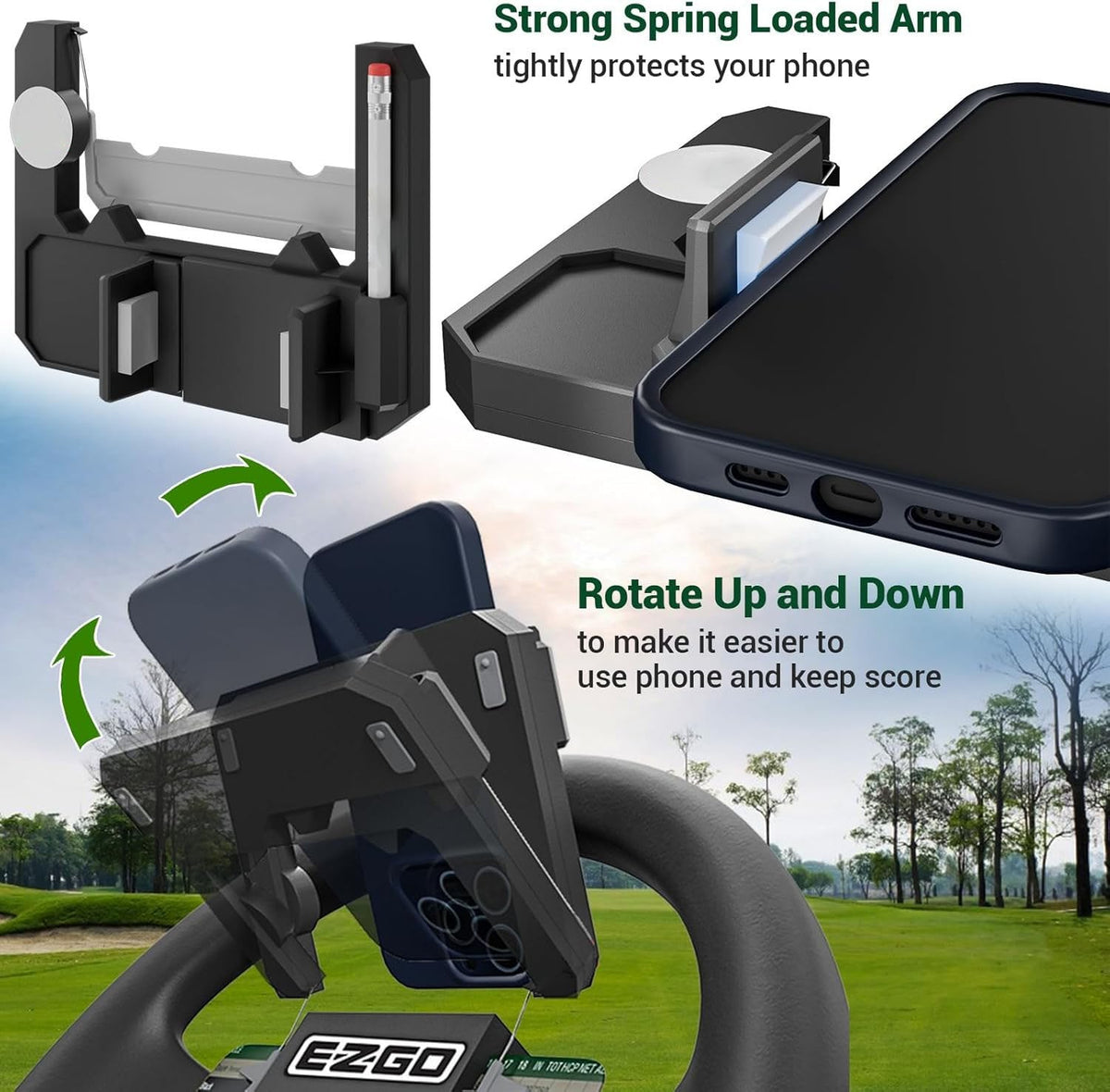 🌟⛳ - Golf cart steering wheel phone holder