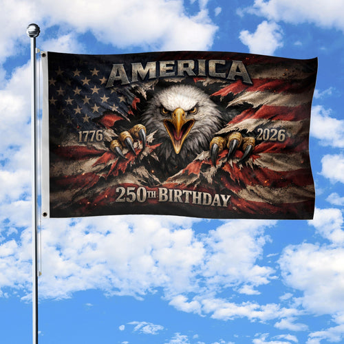 🦅🦅1776-2026 USA 250th Anniversary Flag – Patriotic Eagle Double Sided House Flag