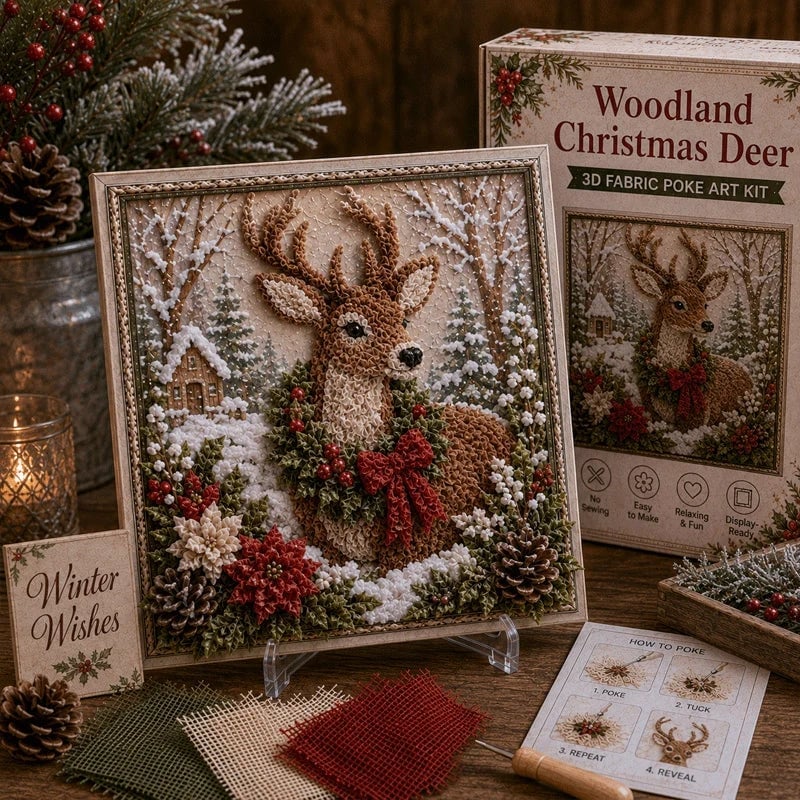 🎁 3D-kerststof-poke-art-set🎄 Buy 2 & Get Free Shipping 🎁