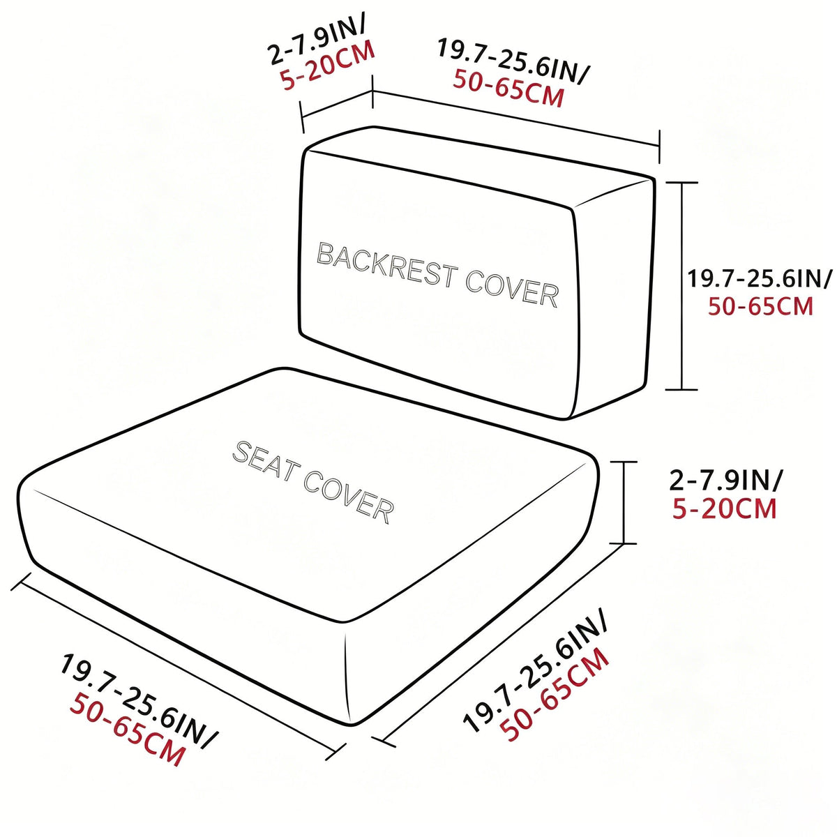 🪑 Stretch Sofa Cushion Covers Set (4 / 8 / 12 PCS)