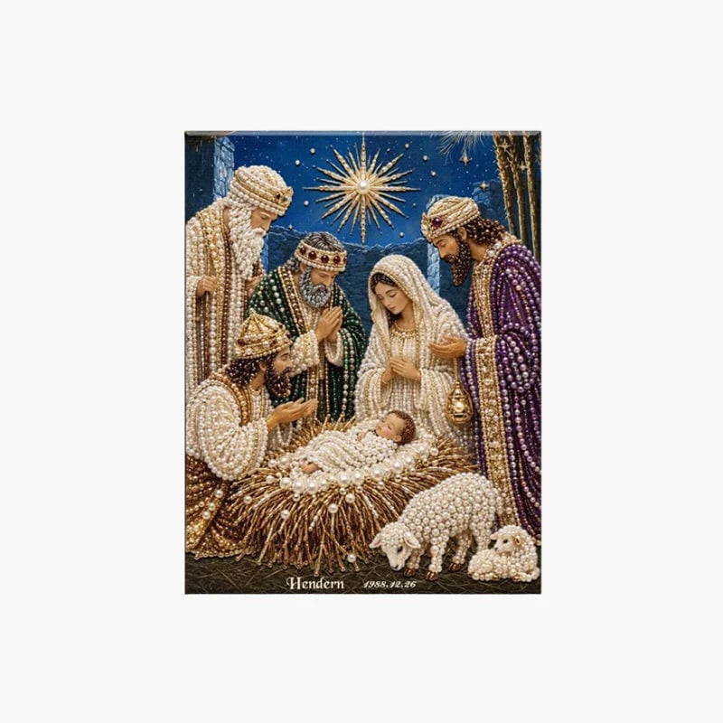 💥🏆Nativity Scene Diamond Painting Kit | Jesus Christ Christmas Faith Art Decor