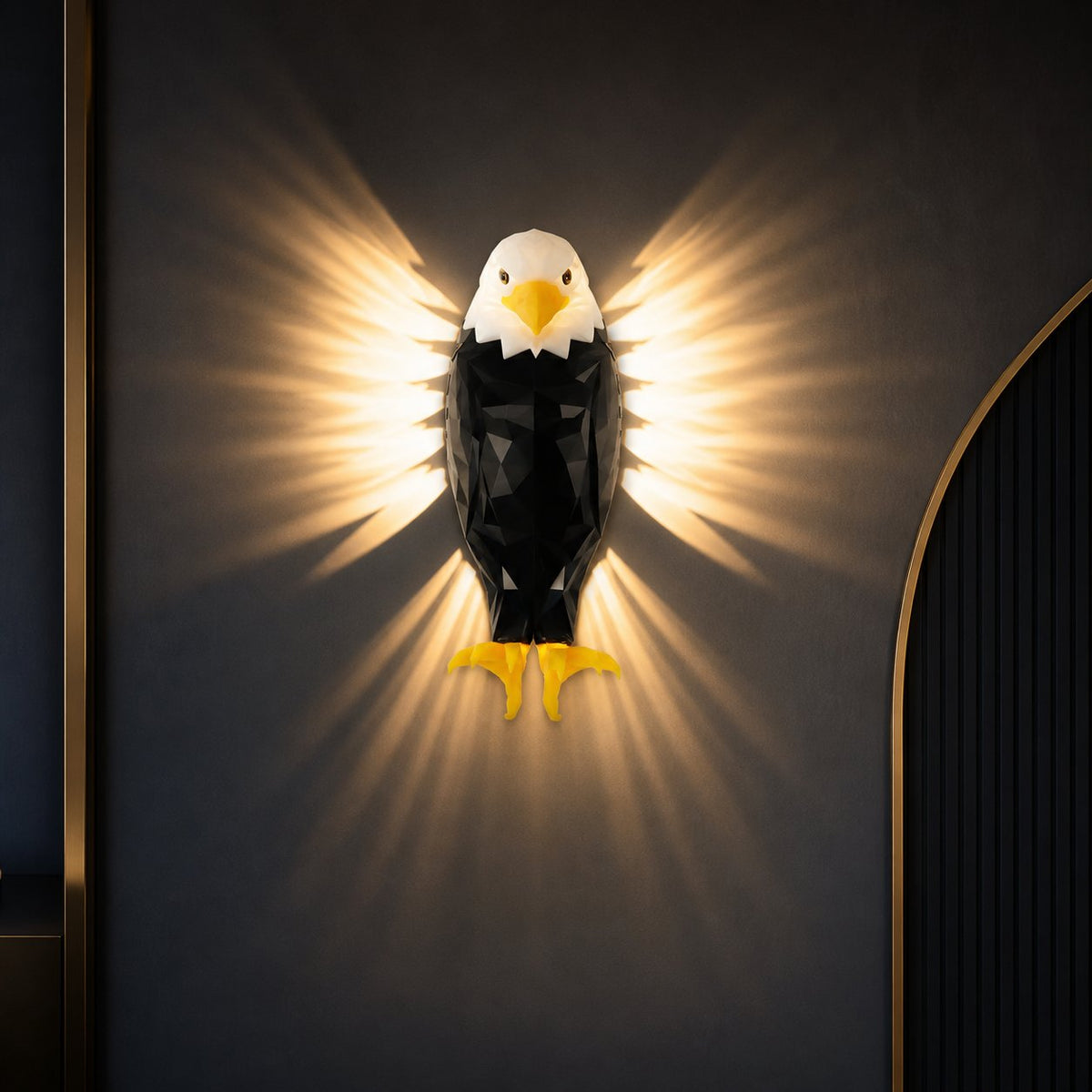 Sovereign Glow: The Elite Bald Eagle Wall Luminaire