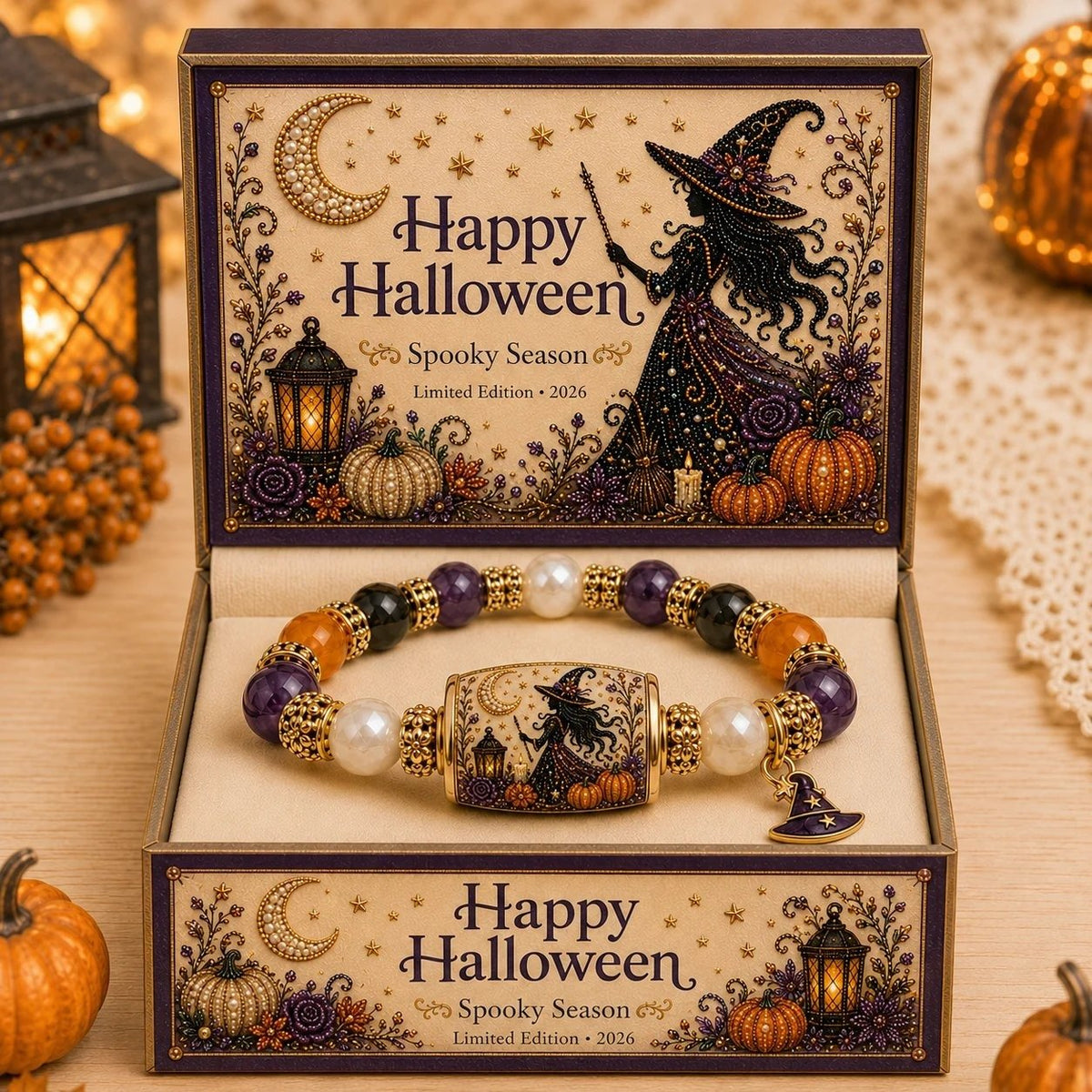 🎃🎃 Limited Edition Halloween Beaded Bracelet Set | Spooky Cute Gift Jewelry
