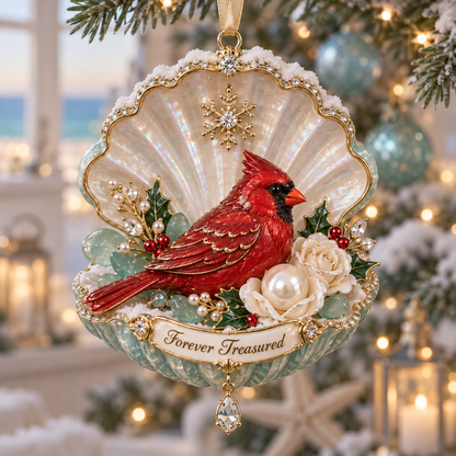 🎅🎅 2026 Christmas Gift 50% Off--Forever Treasured –  Coastal Cardinal Christmas Memorial Ornament Set