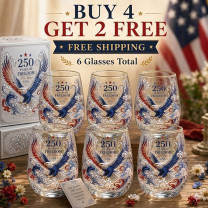 🦅Limited Edition 2026 USA 250 Years of Freedom Eagle Glass