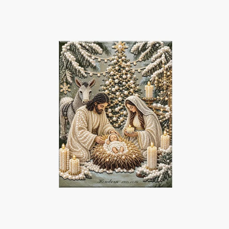 💥🏆Nativity Scene Diamond Painting Kit | Jesus Christ Christmas Faith Art Decor