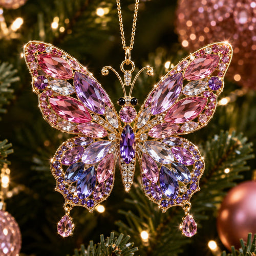 🎅 2026 Christmas Gift 50% Off--💎 Luxury Crystal-Style Christmas Ornaments | Sparkling Gemstone Peacock, Butterfly & Bird Tree Decorations for Elegant Holiday Décor 🎄✨