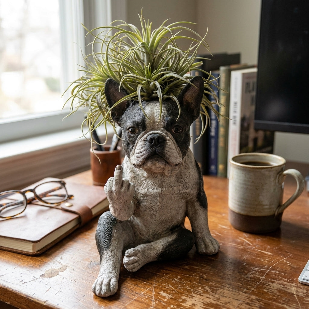 🐶🐶Boston Terrier Planter — Instantly Infuse Your Plants with Personality 🌿