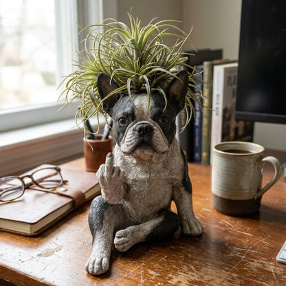 🐶🐶Boston Terrier Planter — Instantly Infuse Your Plants with Personality 🌿