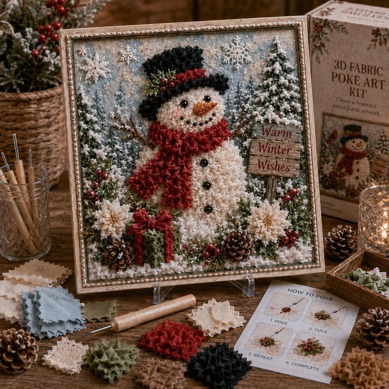 🎁 3D-kerststof-poke-art-set🎄 Buy 2 & Get Free Shipping 🎁